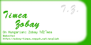 timea zobay business card